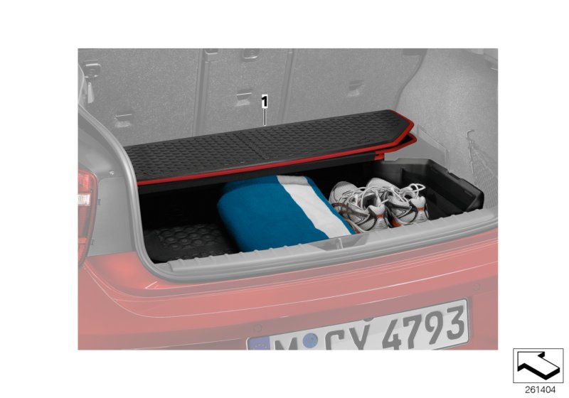 Поддон багажного отделения для BMW F31 320iX N20 (схема запчастей)