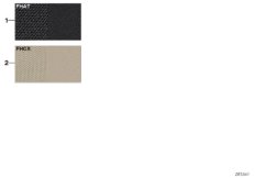Стр.с образцами, цвета обивки кожа/ткань для BMW F25 X3 30dX N57N (схема запасных частей)