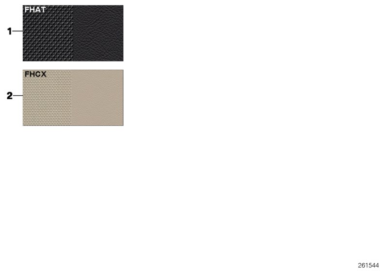 Стр.с образцами, цвета обивки кожа/ткань для BMW F25 X3 28iX N20 (схема запчастей)