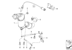 Катализатор для дизельного двигателя для BMW E83 X3 3.0d M57N (схема запасных частей)