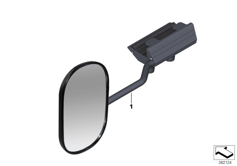 Наружное зеркало для движения с прицепом для BMW F11N 535iX N55 (схема запчастей)