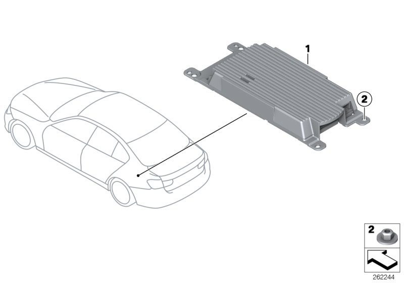 Телематические услуги Combox GPS для BMW F36 420iX N20 (схема запчастей)