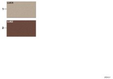Страница с образцами, цвета кож.обивки для BMW E70N X5 30dX N57 (схема запасных частей)