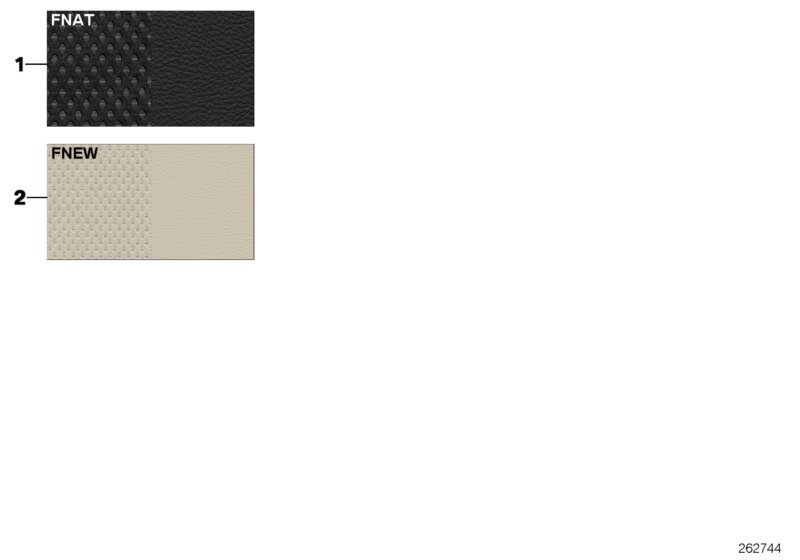 Стр.с образцами, цвета обивки кожа/ткань для BMW F07 550iX 4.4 N63N (схема запчастей)