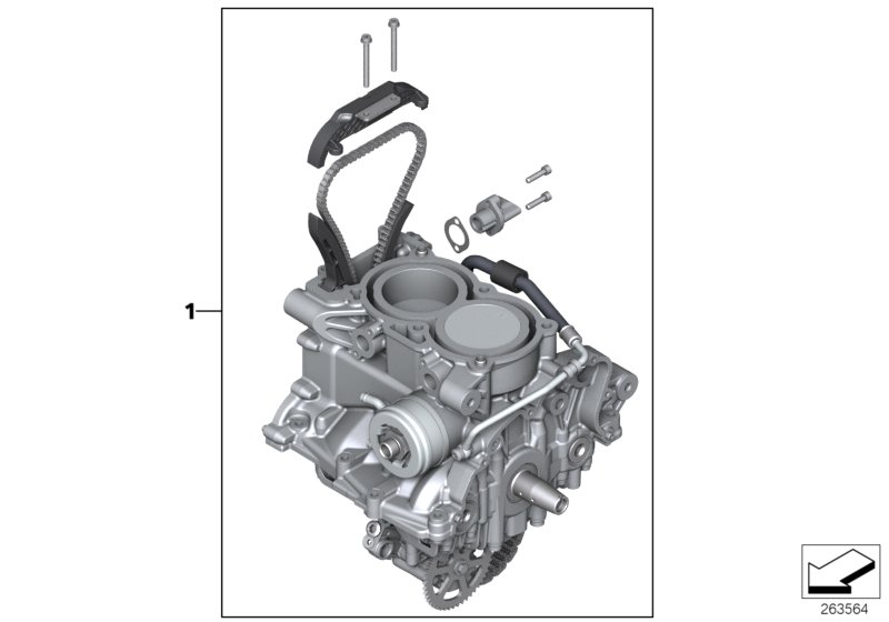 Двигатель/ силовой агрегат для BMW K19 C 650 GT (0133, 0134) 0 (схема запчастей)