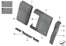 Люк Individual, климат-кожа,сиденье Зд для BMW F10 535i N55 (схема запасных частей)