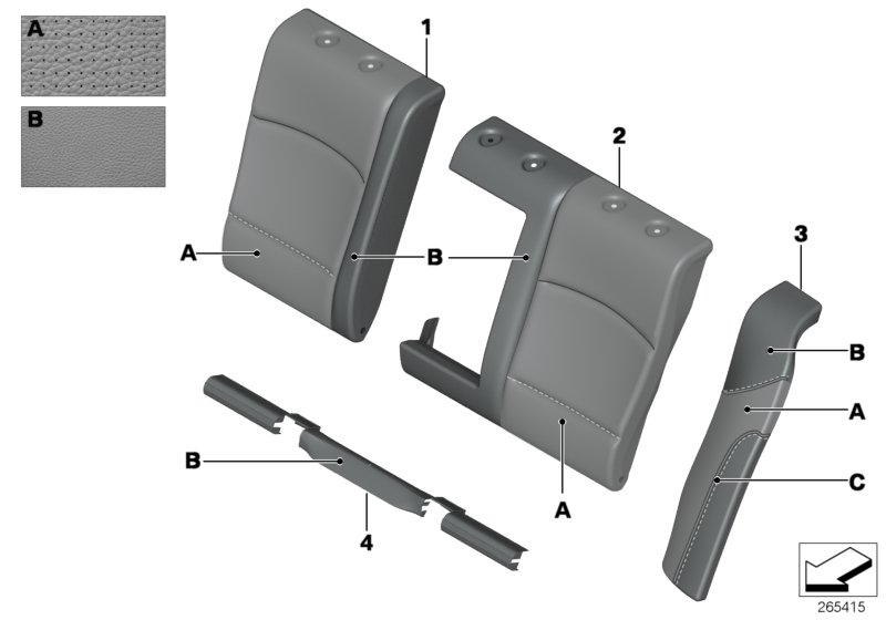 Люк Individual, климат-кожа,сиденье Зд для BMW F10N 535iX N55 (схема запчастей)