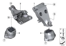 Подвеска двигателя для BMW F30 328iX N20 (схема запасных частей)