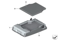 Индивидуальный задний подлокотник кожа для BMW F10N 535iX N55 (схема запасных частей)