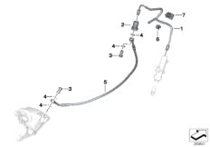 Тормозной трубопровод Зд без ABS для BMW K71 F 800 S (0216,0226) 0 (схема запасных частей)