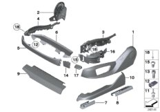 Сиденье Пд накладки сиденья для BMW F11 525dX N47S1 (схема запасных частей)