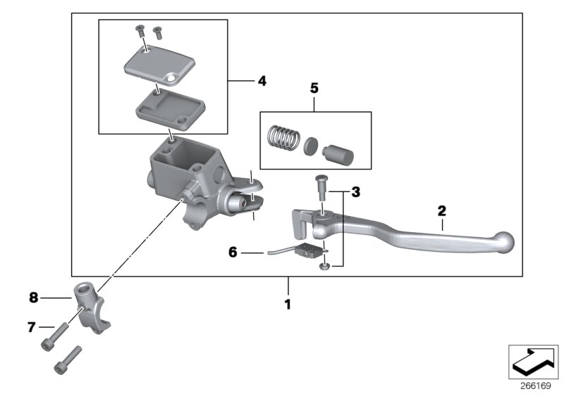 Handbremsarmatur для MOTO R131 G 650 GS 11 (0188,0189) 0 (схема запчастей)