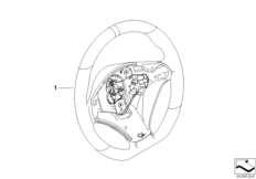 Рулевое колесо M Performance для BMW E71 X6 M S63 (схема запасных частей)