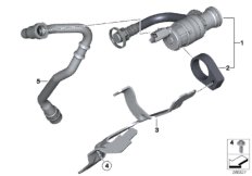 Клапан вентиляции топливного бака для BMW F30 320i ed N13 (схема запасных частей)