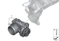 Корпус дроссельной заслонки для BMW F20 114i N13 (схема запасных частей)