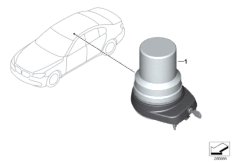 Вращающийся проблесковый фонарь для BMW F03 760LiS N74 (схема запасных частей)