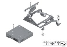 ТВ-модуль / держатель для BMW F30N 320iX B48 (схема запасных частей)