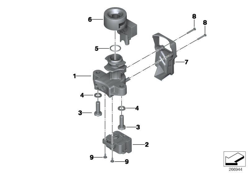 Замок зажигания / доп. элементы для BMW K70 F 700 GS (0B01, 0B11) 0 (схема запчастей)