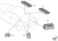 Детали антенного усилителя для BMW F30N 330i B46 (схема запасных частей)