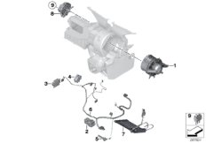 Электрические детали кондиционера для BMW R61 Cooper SD N47N (схема запасных частей)