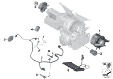 Электрические детали кондиционера для BMW R55N Cooper D 2.0 N47N (схема запасных частей)