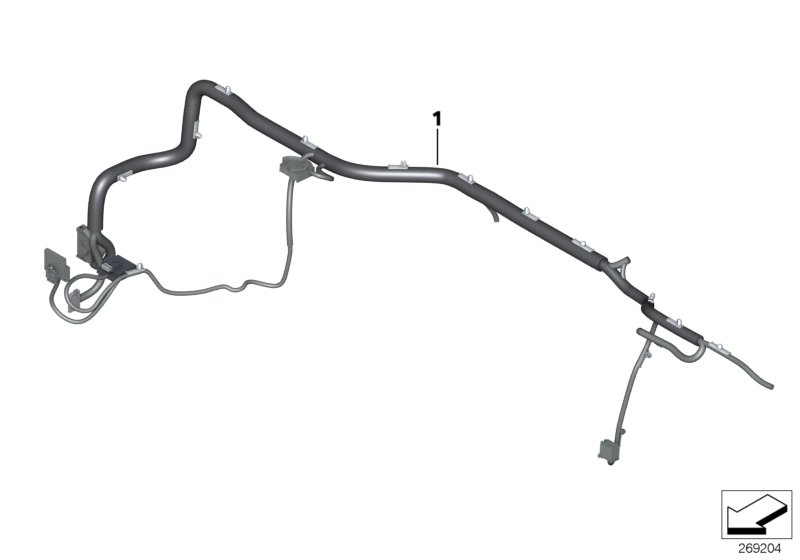 Жгут проводов панели приборов для BMW F82 M4 GTS S55 (схема запчастей)