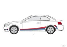 Боковые полосы для BMW E82 M Coupé N54T (схема запасных частей)