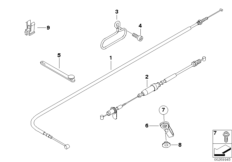 Тросовые приводы для BMW K71 F 800 GT 17 (0B53, 0B63) 0 (схема запасных частей)