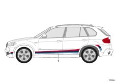 Боковые полосы для BMW E70 X5 M S63 (схема запасных частей)