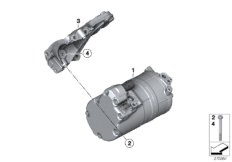 RP компрессор кондиционера для BMW MOSP M235i Racing N55 (схема запасных частей)
