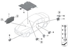 Электрические детали НПБ для BMW F31N 330dX N57N (схема запасных частей)
