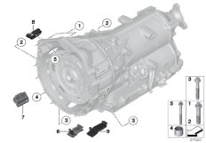 Крепление коробки передач для BMW F11 535i N55 (схема запасных частей)