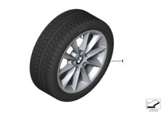 Spike/SC колесо в сб.зим. диз. 411-16" для BMW F21 120d N47N (схема запасных частей)