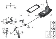 Механизм переключения передач стептроник для BMW R60 JCW ALL4 N18 (схема запасных частей)