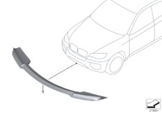 Передн.рассекатель M Performance карбон для BMW E71 X6 M S63 (схема запасных частей)