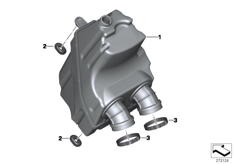 Глушитель шума всасывания воздуха для BMW K18 C 650 Sport 16 (0C04, 0C14) 0 (схема запчастей)