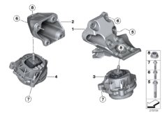Подвеска двигателя для BMW F21N 118i N13 (схема запасных частей)