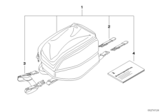 Сумка на топливный бак для BMW K44 K 1300 GT (0538,0539) 0 (схема запасных частей)