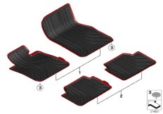 Ножной коврик, всепогодный для BMW F33 420i N20 (схема запасных частей)
