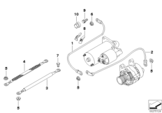 Провод стартера для BMW E46 325Ci M54 (схема запасных частей)