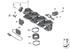 Корпус дроссельной заслонки для MOTO K44 K 1300 GT (0538,0539) 0 (схема запасных частей)