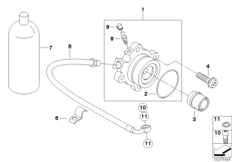 Привод управления сцеплением для BMW K40 K 1300 S (0508,0509) 0 (схема запасных частей)