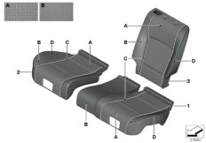 Базовое сид.Individual климат-кожа Зд для BMW F07N 528i N20 (схема запасных частей)