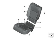 Инд.обивка заднего сид.пов.комфортности для BMW F07 530dX N57 (схема запасных частей)