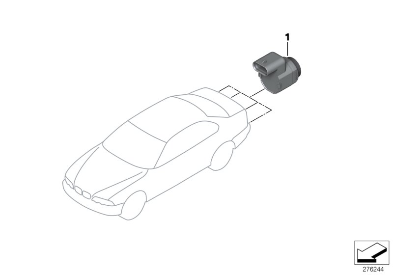 Ультразвуковой датчик для BMW E46 325Ci M54 (схема запчастей)