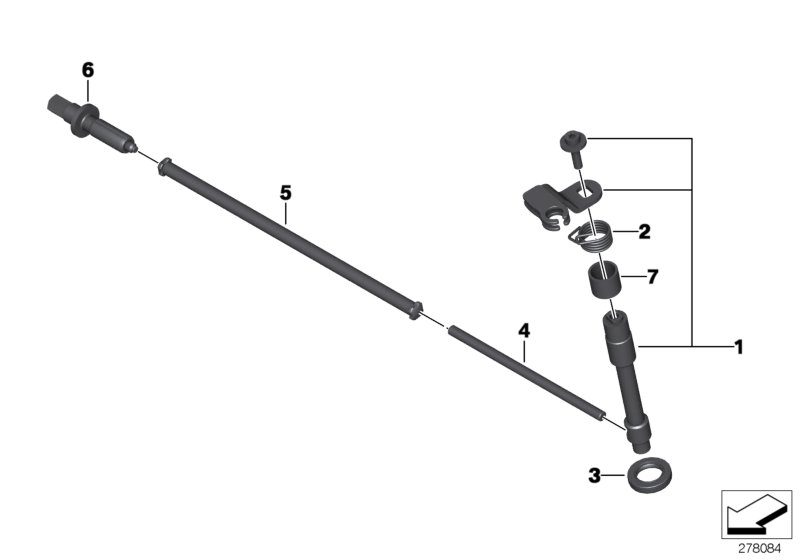 Привод управления сцеплением для BMW K46 S 1000 RR 17 (0D50, 0D60) 0 (схема запчастей)