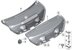 облицовка багажной двери для BMW F13N 650iX 4.0 N63N (схема запасных частей)