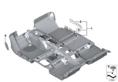 облицовка днища для MINI R60 Cooper ALL4 N16 (схема запасных частей)