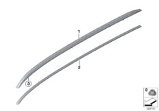Декоративная планка крыши/леер для BMW F31 320dX N47N (схема запасных частей)