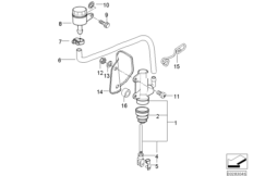 Главный тормозной цилиндр для BMW K14 F 650 CS 02 (0174,0184) 0 (схема запасных частей)